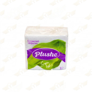 Салфетки Plushe "Light" 1-слойные белые 22,5х22,5 (70л)